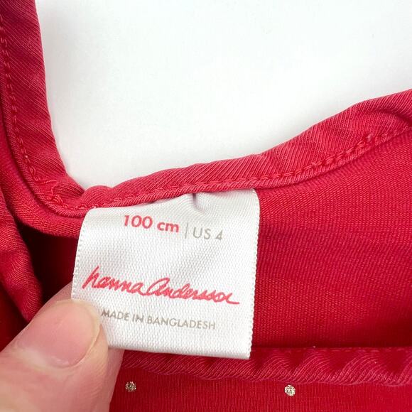 Hanna Andersson Red Soft Tulle Shimmer Star Dress - Picture 5 of 8